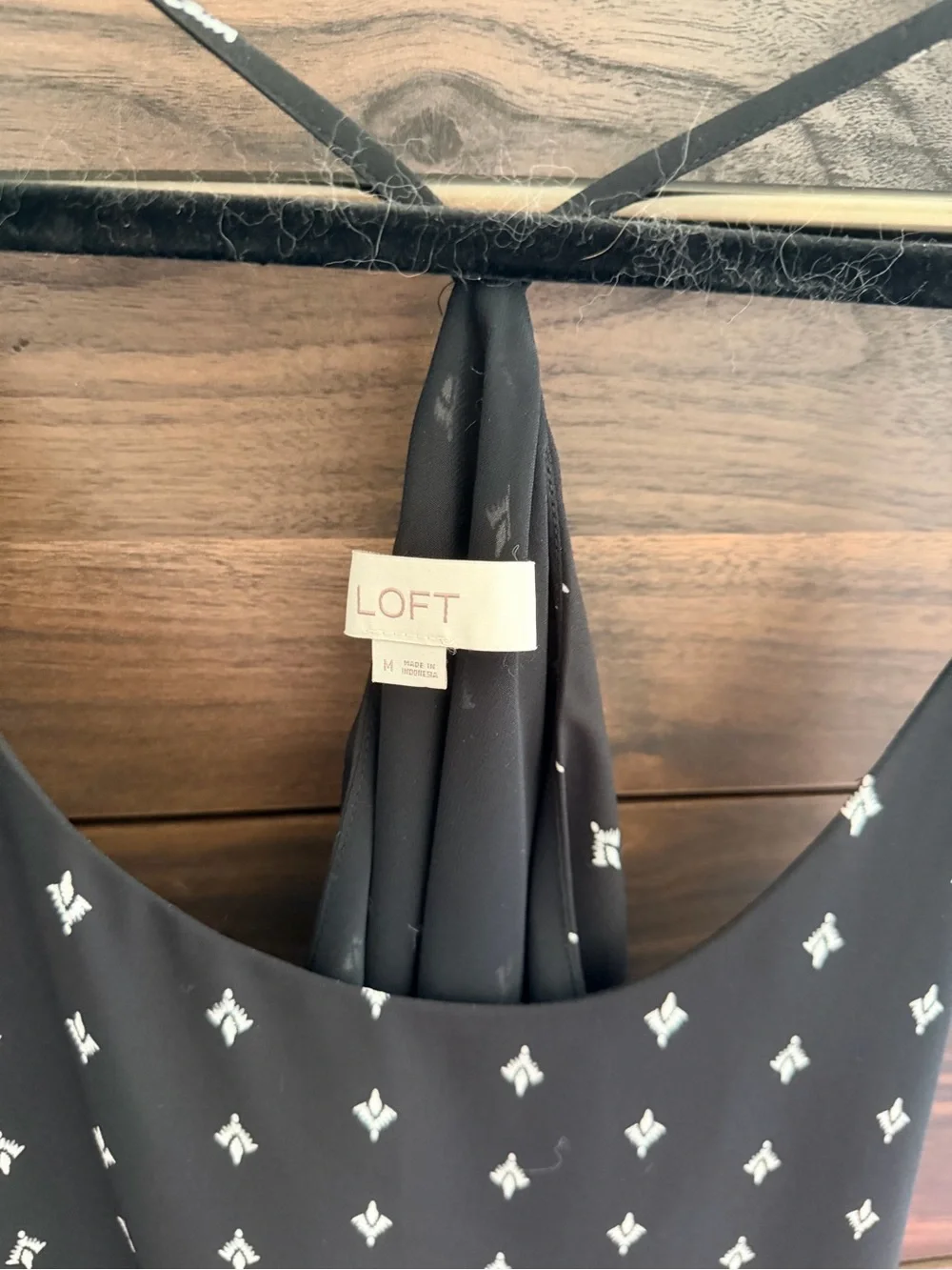 LOFT Black Printed Spaghetti-Strap Cami - Picture 2 of 4